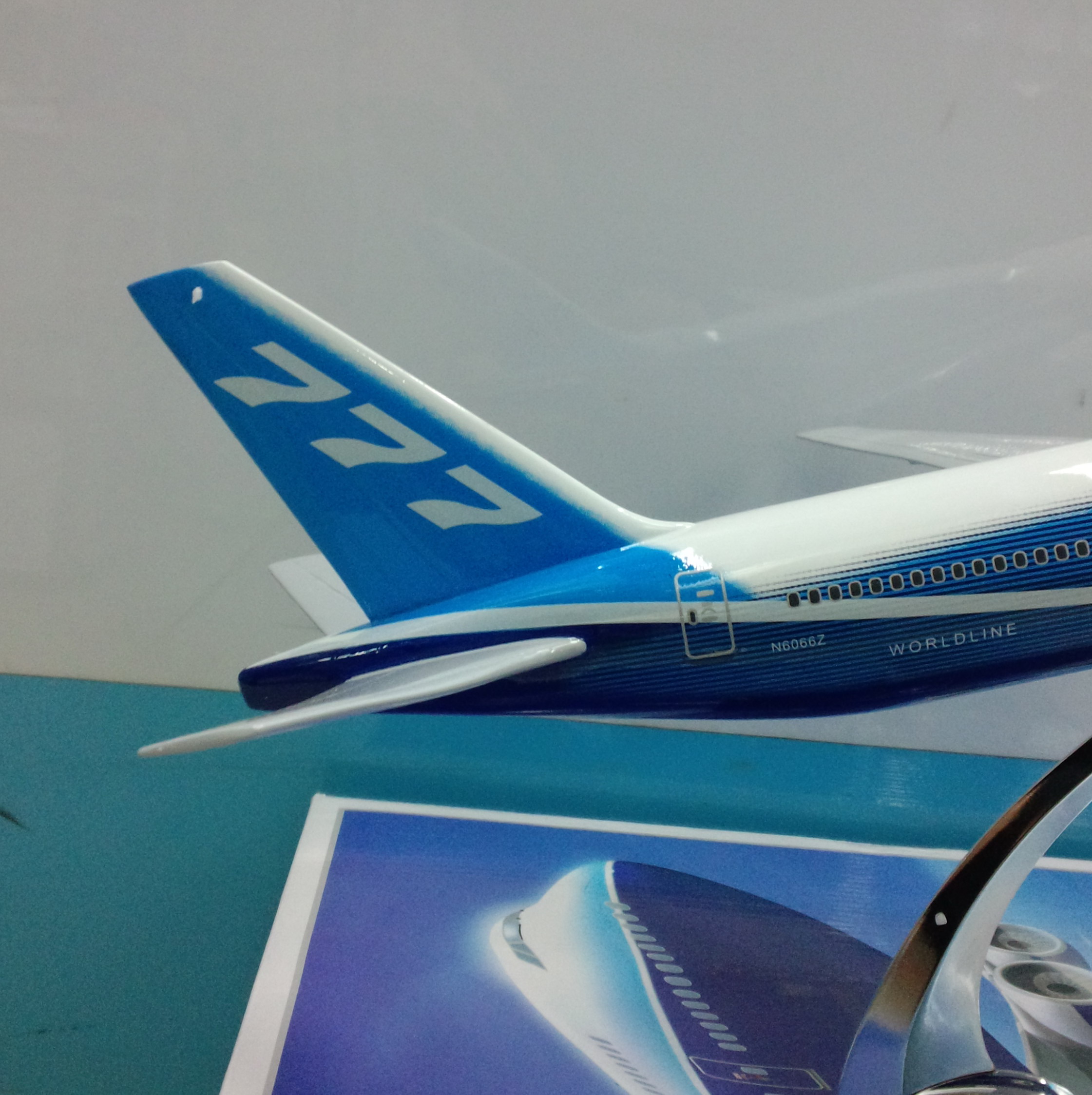 飞机模型（波音777原型机） 合成树脂飞机模型 仿真飞机模型详情图4