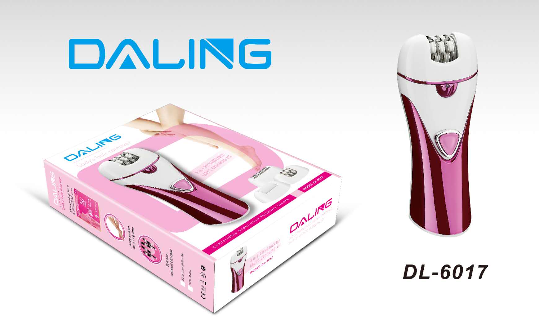 Darling DL-6017 ladies USB charging puller Shaving machine Shaver hair remover with lights across the border