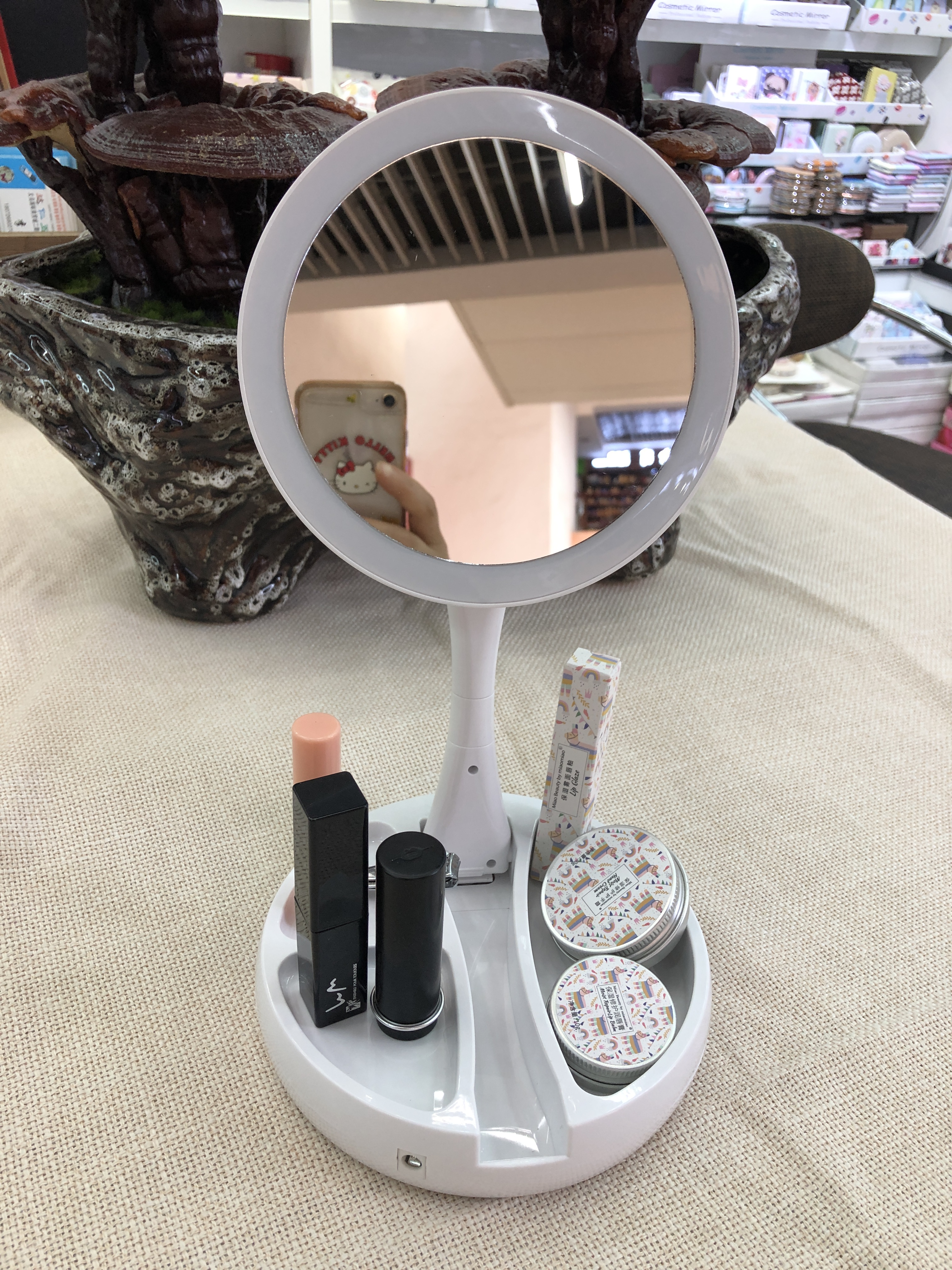 可折叠化妆镜带灯led台式桌面镜学生便捷补光美妆宿舍镜子详情图5