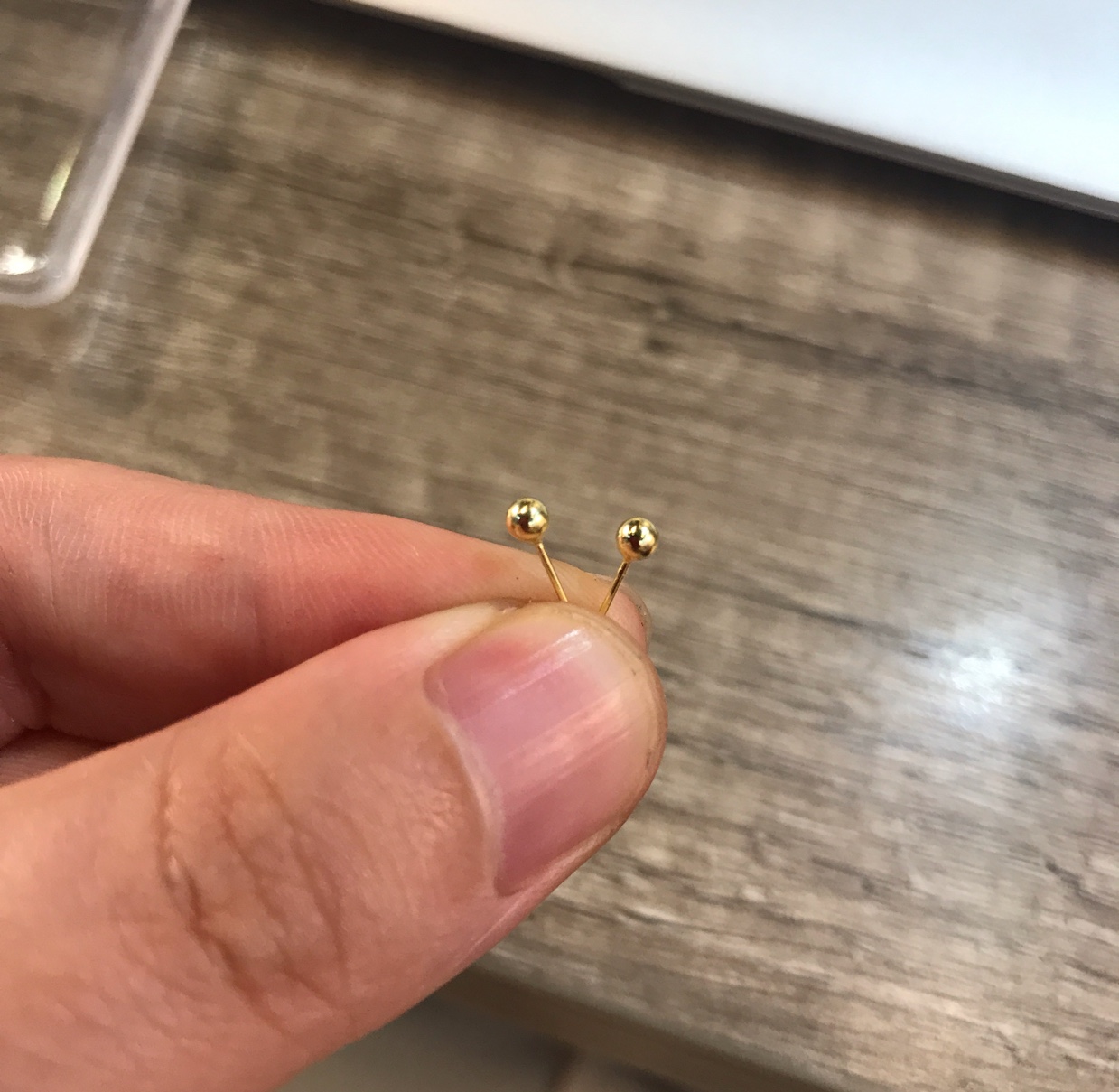 6mm all-silver gold-plated stud earrings Item Picture