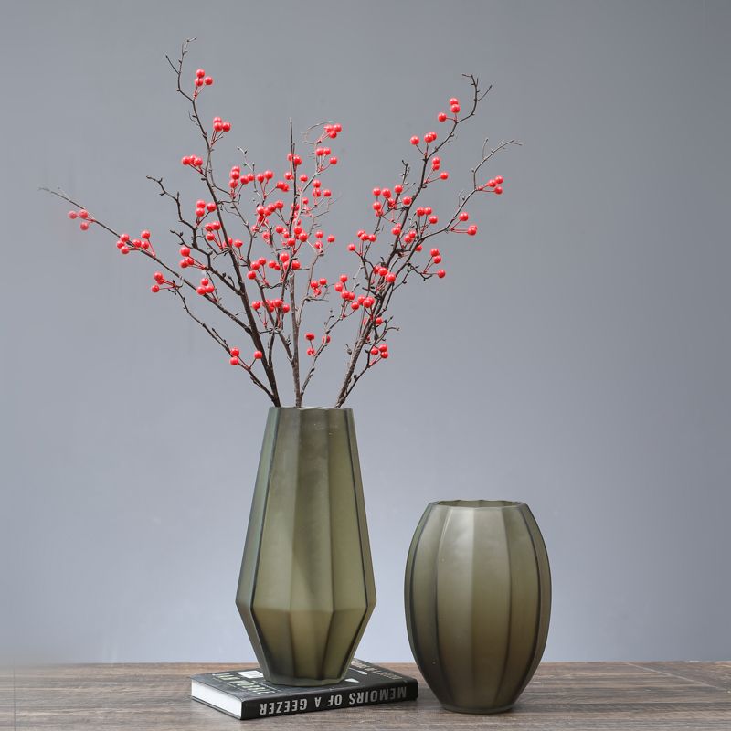Xu Yang glass vase flower arrangement piece Nordic type sitting room porch table model room flower arrangement household soft decorations thumbnail