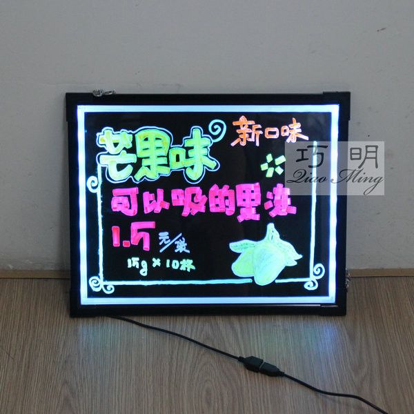 Led Advertising Board Luminous Blackboard Handwritten Fluorescent Board 40*60