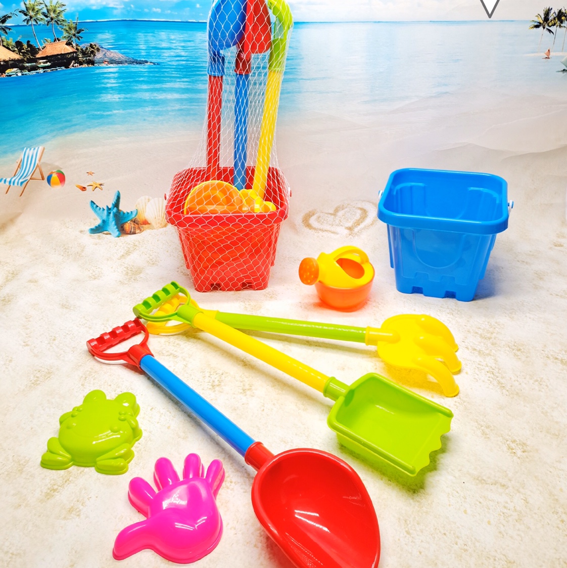 儿童沙滩玩具套装宝宝玩沙子挖沙铲子和桶工具男孩大号沙滩铲套装688-87D详情图1