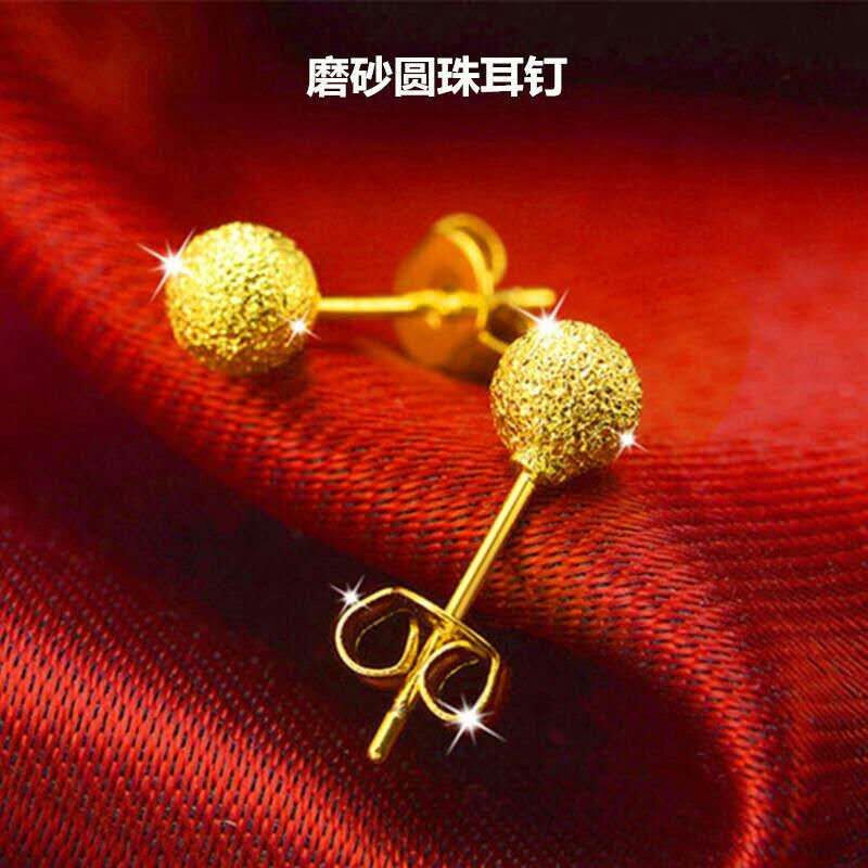 【 Long-lasting and non-fading 】 Vietnamese sand gold earrings, feminine and trendy small accessories, sexy stud earrings, mom earrings undefined