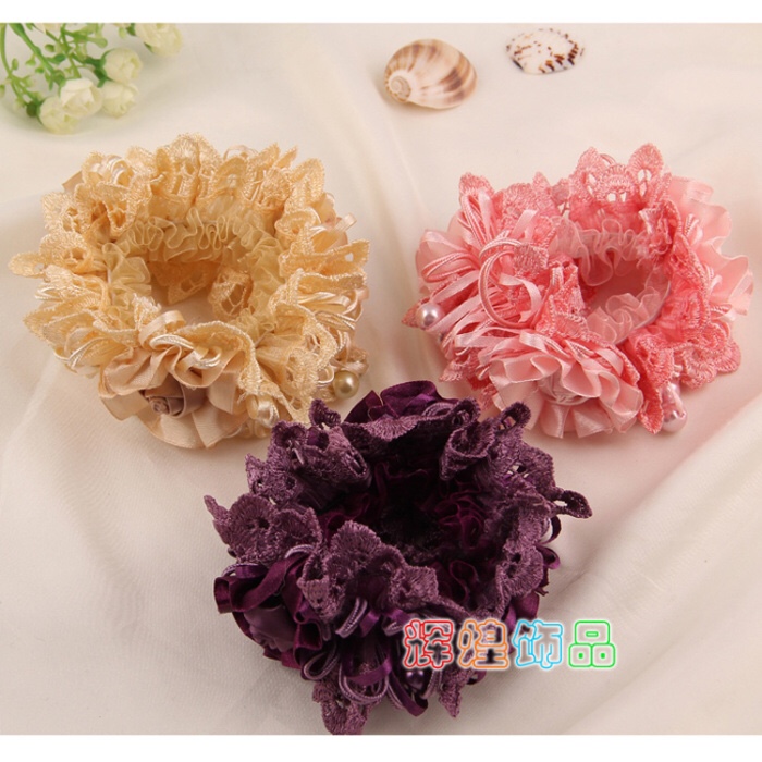 韩国发圈女生发饰布艺花朵发布圈头花发绳头饰 厂家直销产品图