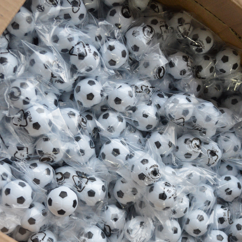 桌上足球 环保塑胶黑白小足球 直径29 31 32 36mm足球机配件详情图6