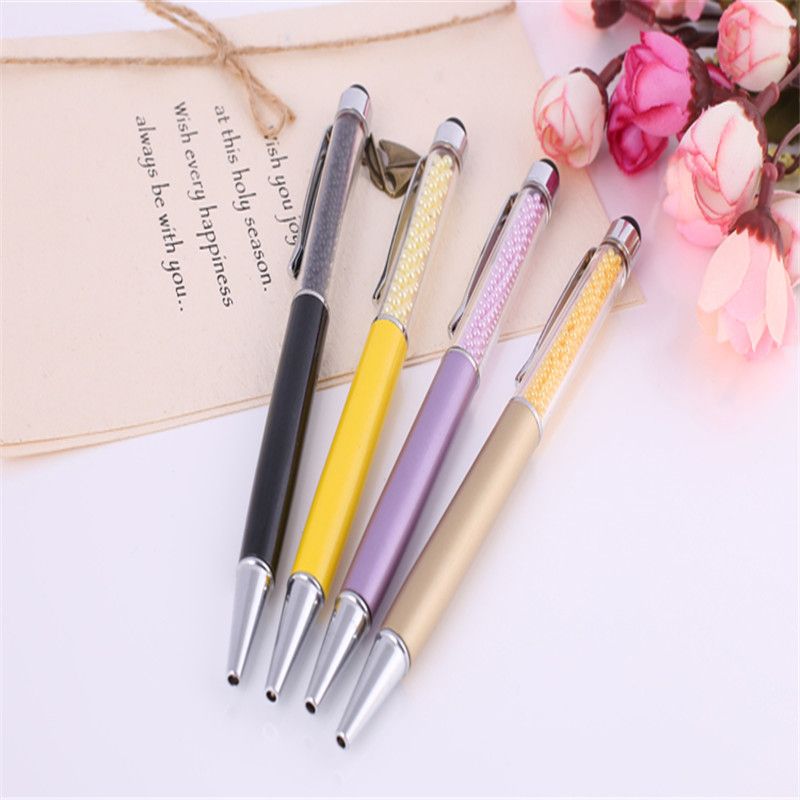 Swirl pearl Ins light luxury candy metal ballpoint pen