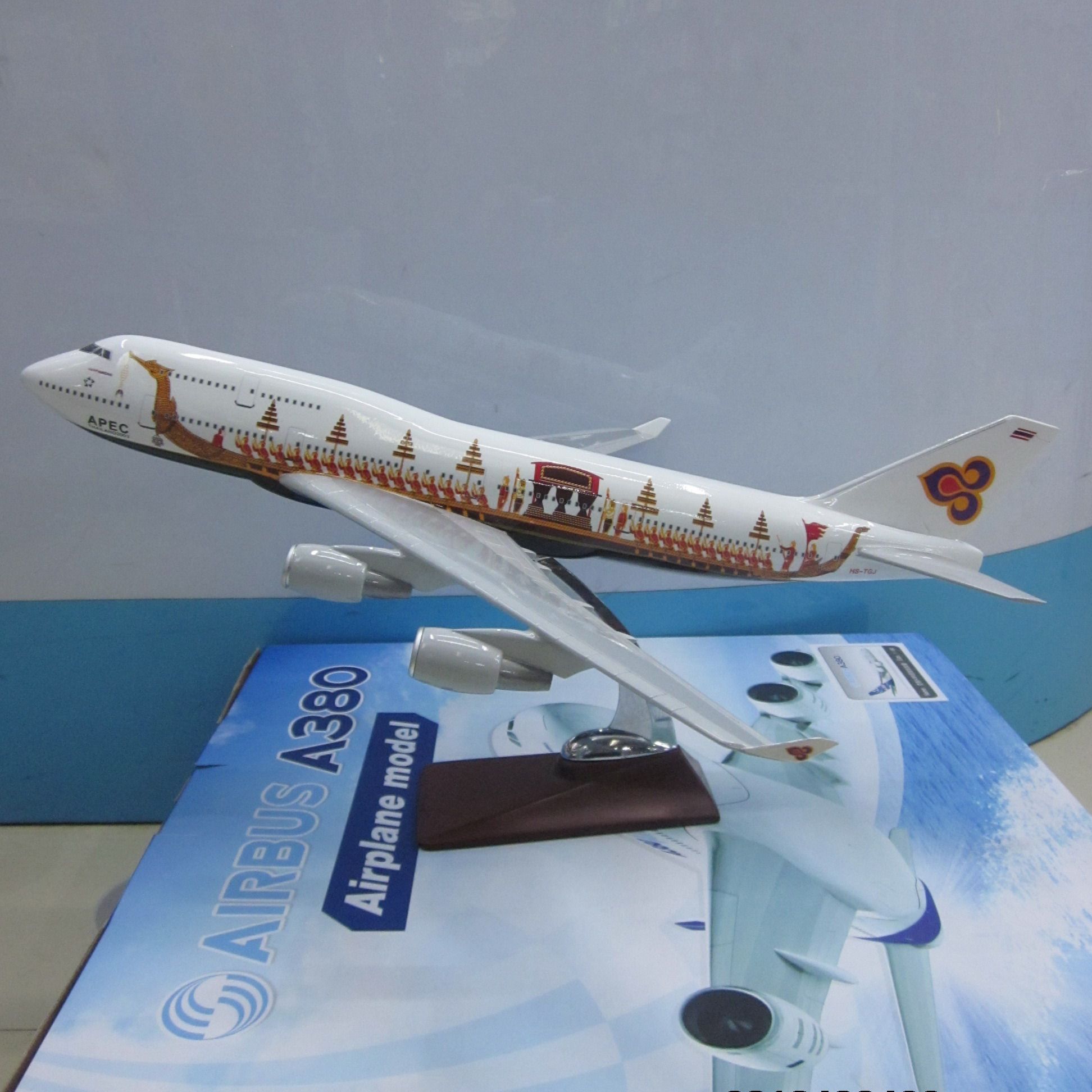 飞机模型（B747-400泰国龙船彩绘机）树脂飞机模型 仿真飞机模型
