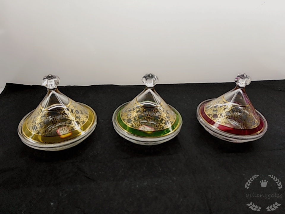 Factory direct sales of lead-free glass water drop beads European-style sugar jar salad bowl 015T