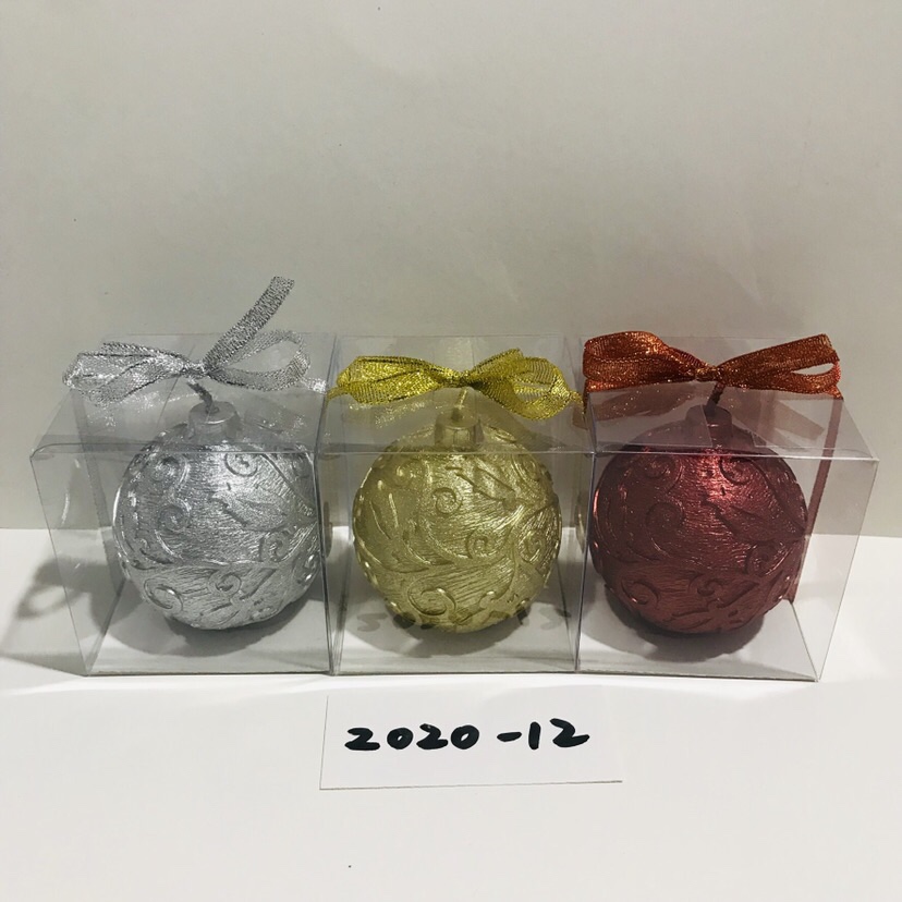 2020 hot style Christmas ball candle flower vine design golden globe wax