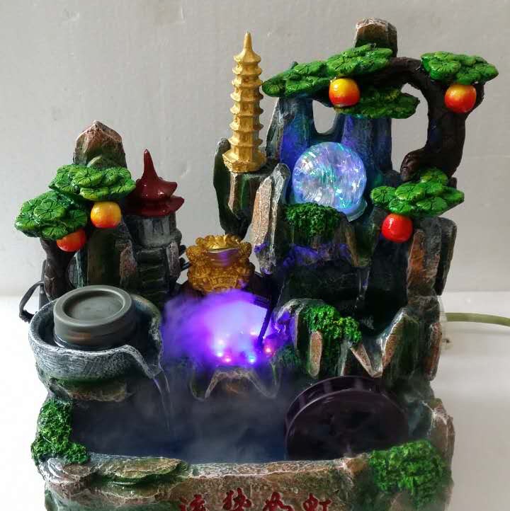 Rockery with fountain water thumbnail