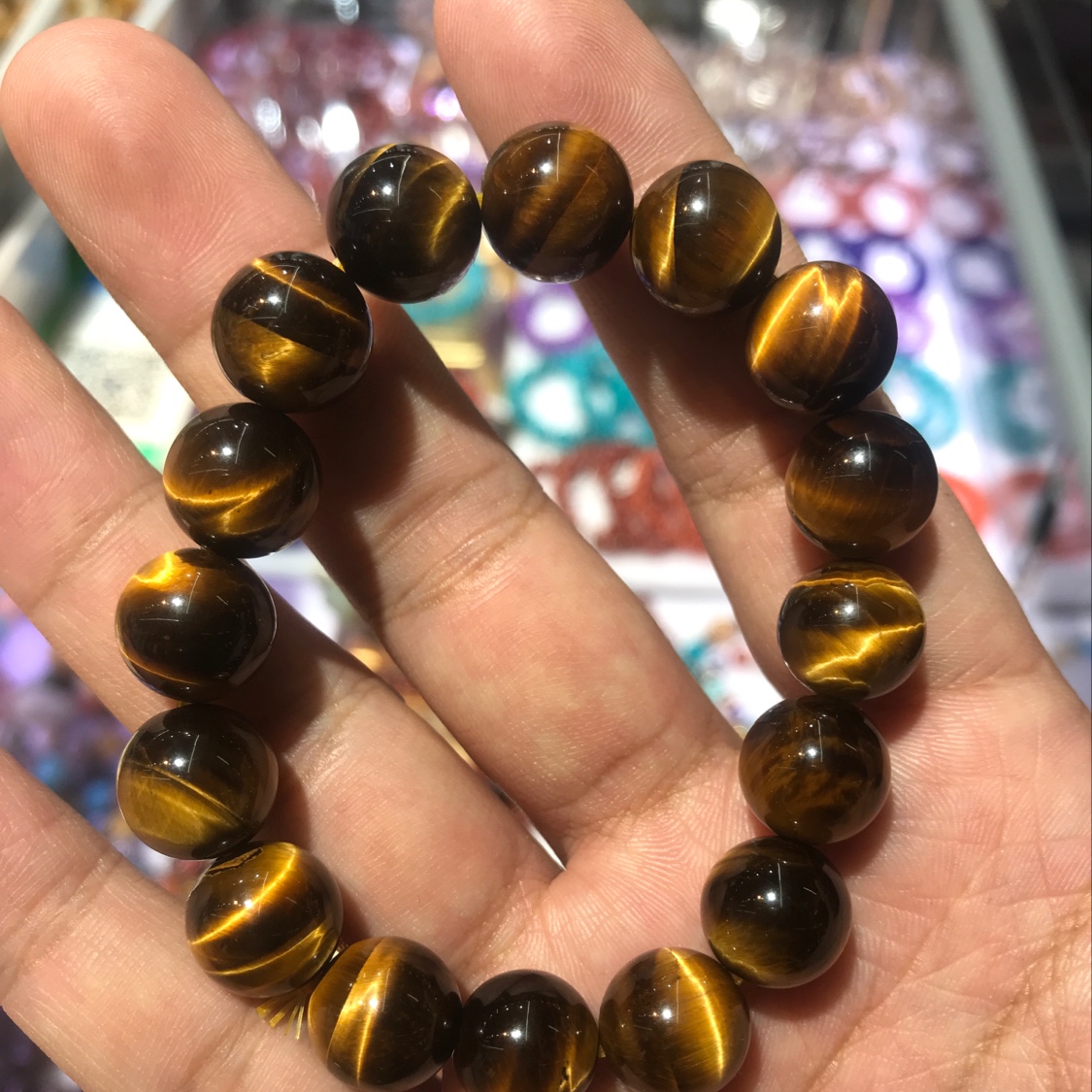 Tiger's Eye, grade 5A, 10mm in diameter details Picture