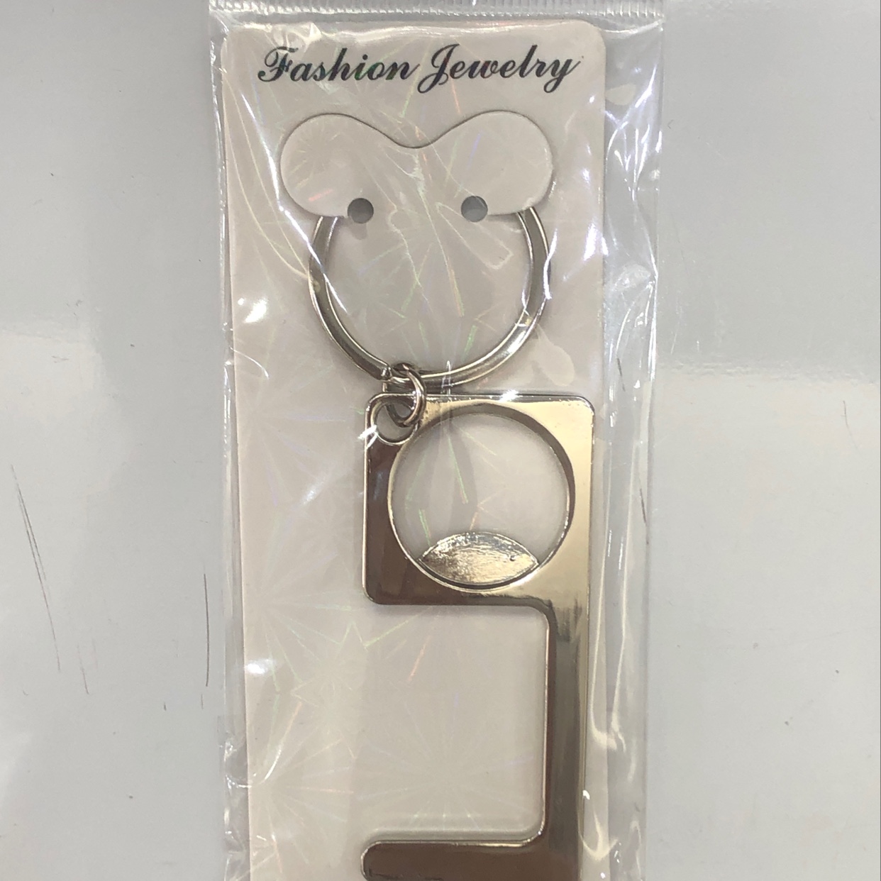 Contactless press the elevator bottle opener keychain