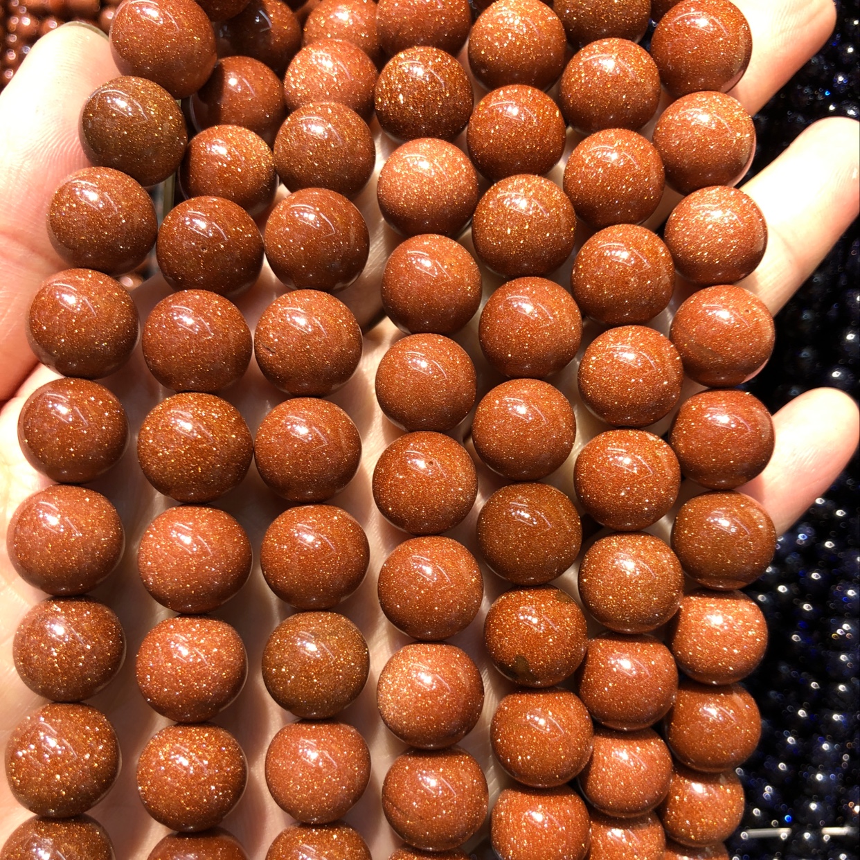 天然石珠子玻璃米珠贝珠散珠饰品配件串珠手工DIY材料珠子