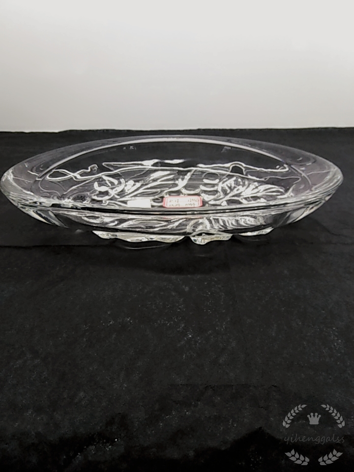 Factory direct sale of lead-free glass fish-shaped grape flower and fruit platter D17 undefined