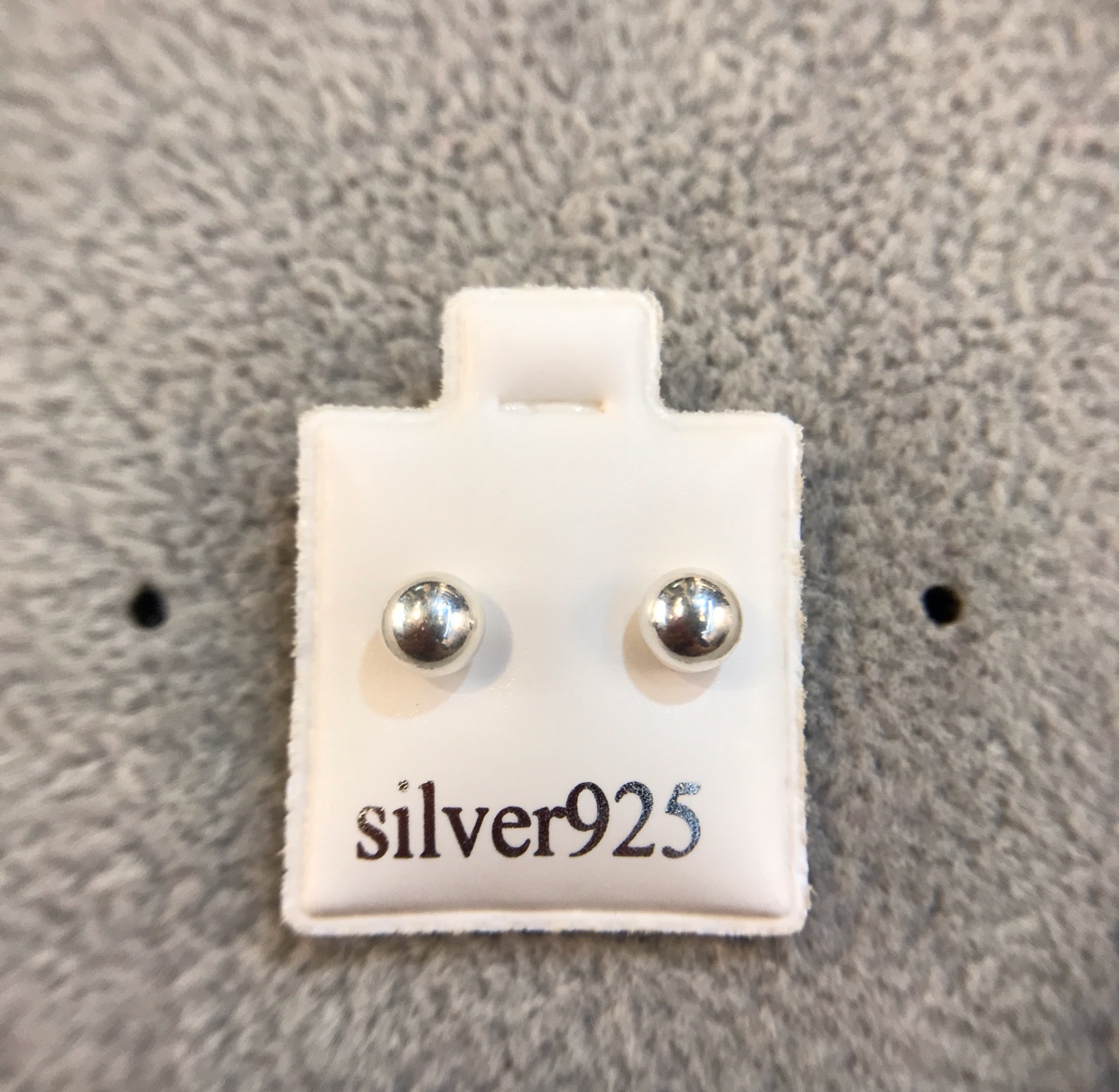 6mm all-silver gold-plated stud earrings details Picture