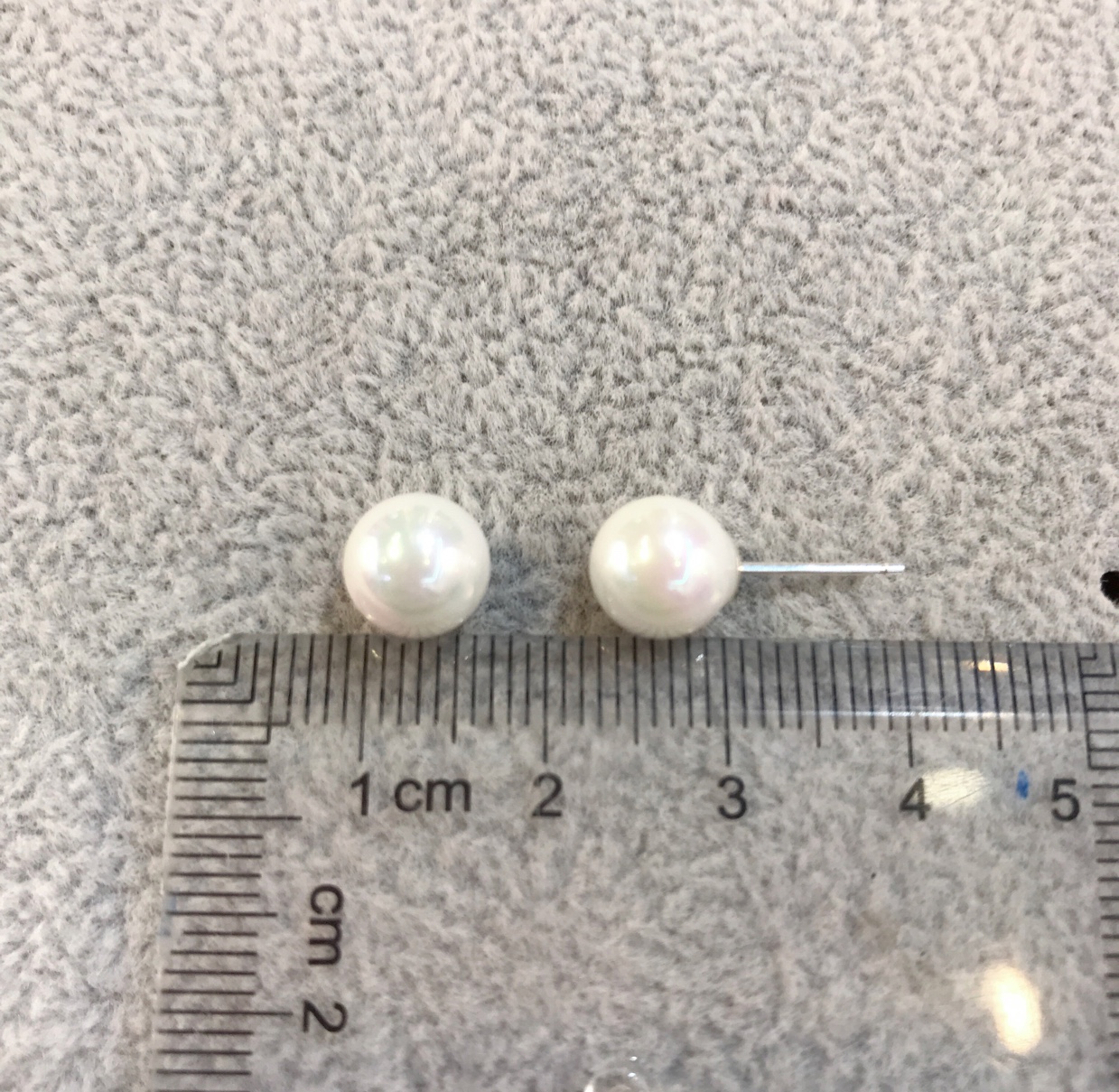 8mm shell bead full-body pure silver ear studs factory direct sales, one-piece consignment available details Picture