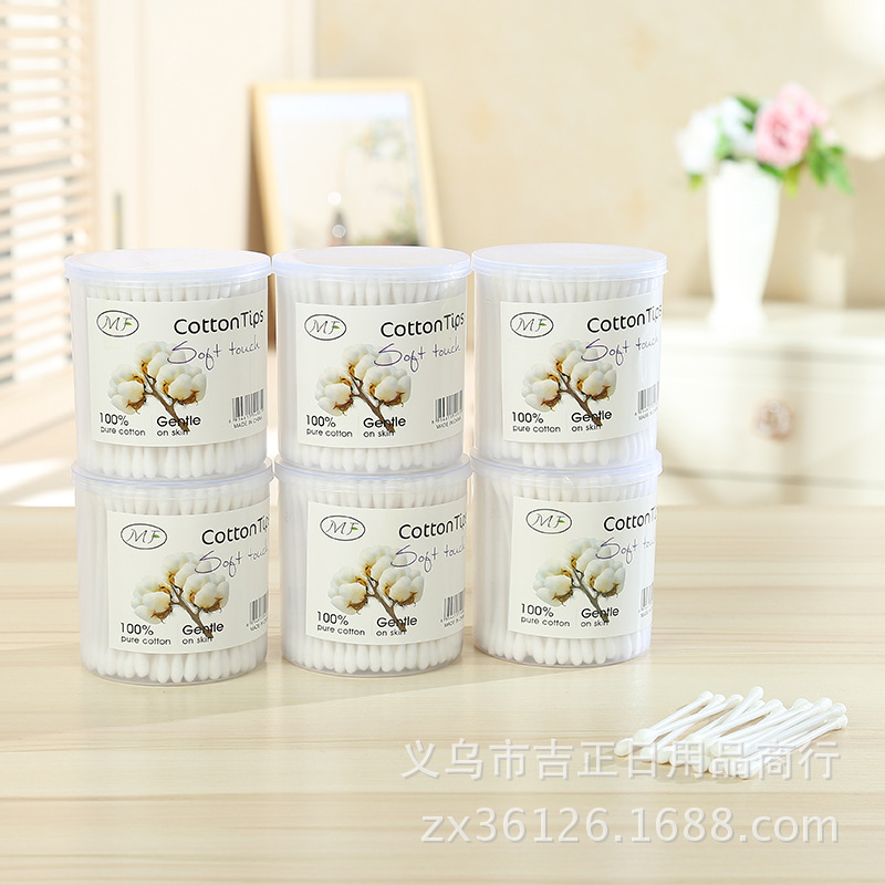 一次性用品塑料双头棉签帮掏耳朵卫生棉签百货日用品棉签盒批发详情6