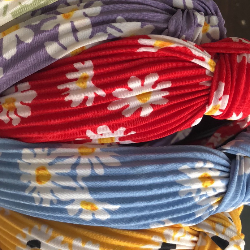 Korean-style fashionable sunflower crepe knot headband