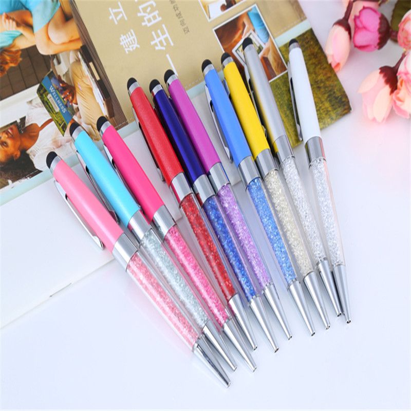 Diamond pen wholesale plating beautiful metal ballpoint pen gem signature pen crystal pen can be customized logo thumbnail