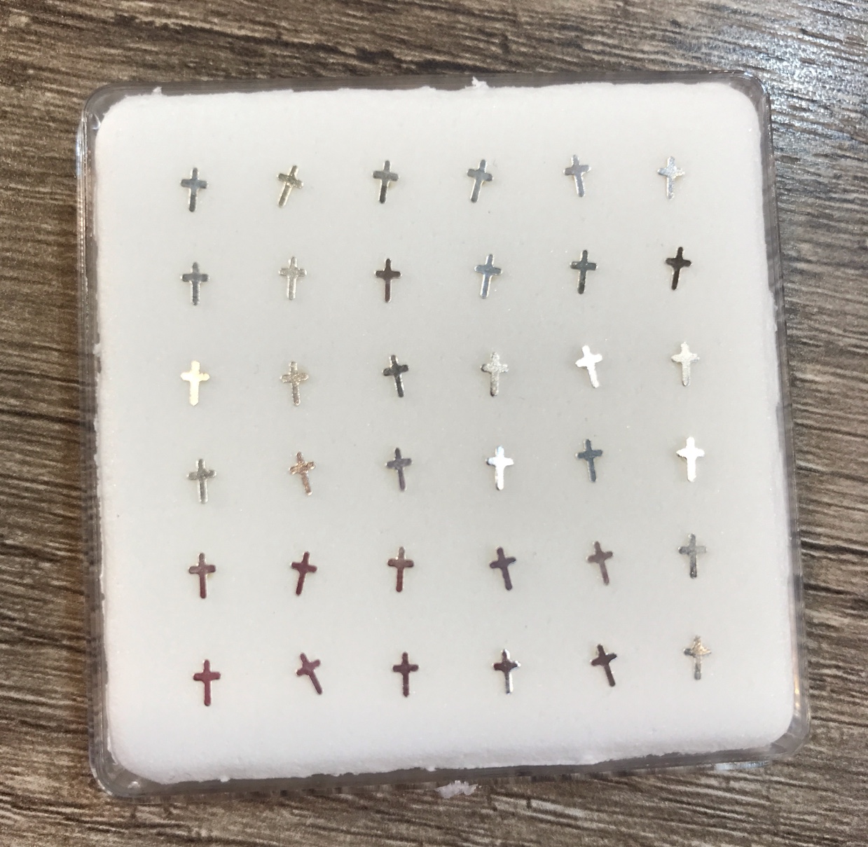 Full-body sterling silver cross nose nail ear nail ear nail bone nail anti-allergy thumbnail
