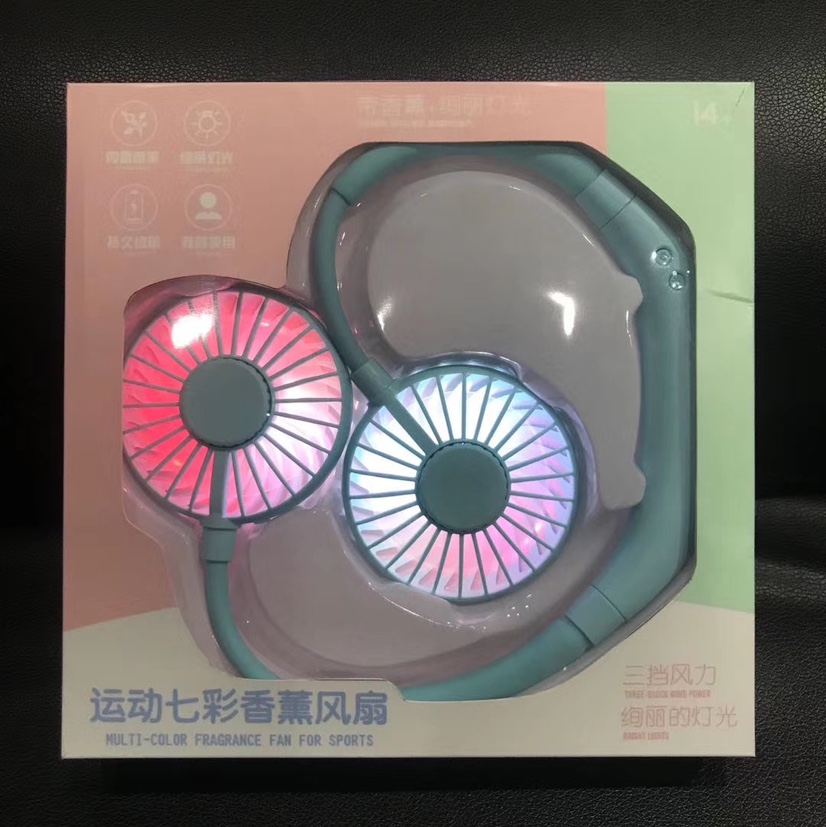The third generation of popular neck-hanging fans, lazy neck-hanging fans, and lighting charging fans Item Picture