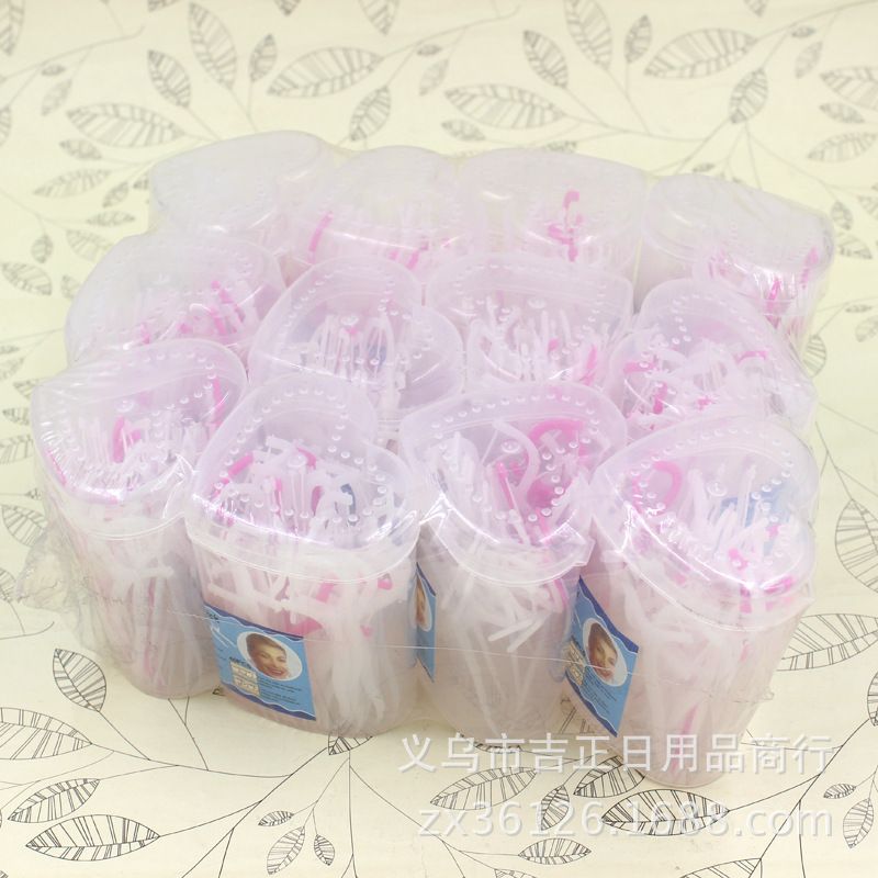 心形筒装一次性牙线口腔护理保健牙线 清洁牙线厂家供应