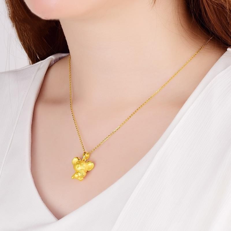 A great gift for the zodiac year - a gold imitation necklace for women, a lucky bag, and a pendant gift for the Year of the Rat