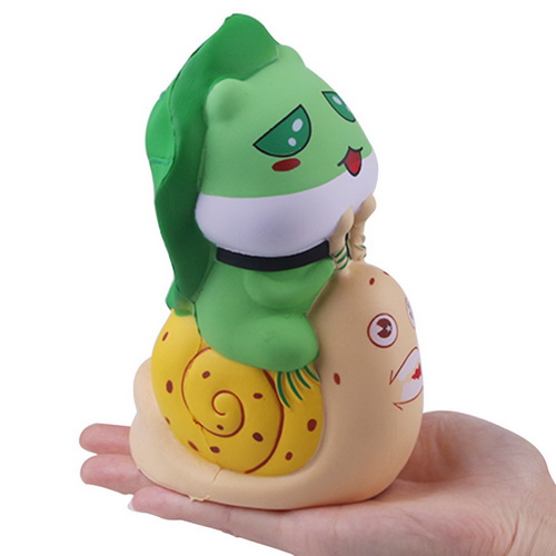 PU Sea toys cross-border domestic sales buckle vent new frog riding snail thumbnail