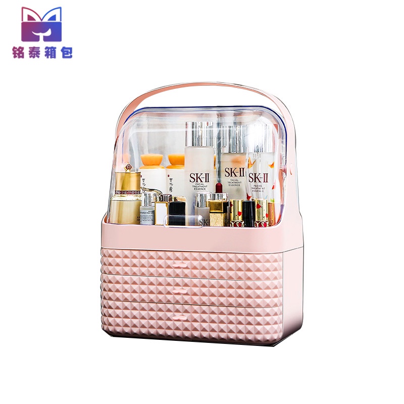 Web celebrity cosmetics box dustproof, large capacity dressing table household desktop lipstick skin care product box