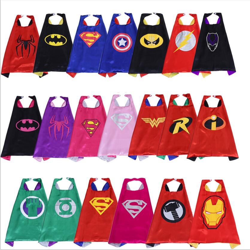 Children's League Of Legends Double Capes Captain America Spiderman Superman Dress Up Props