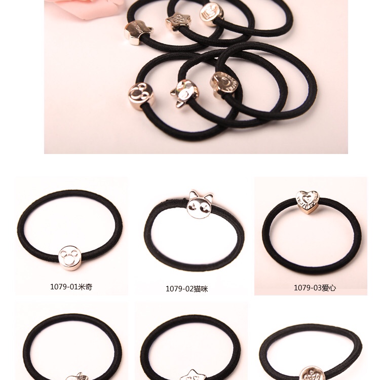 Direct sales and wholesale of high-elasticity, multi-style black rubber band hair bands as Taobao gifts from the manufacturer