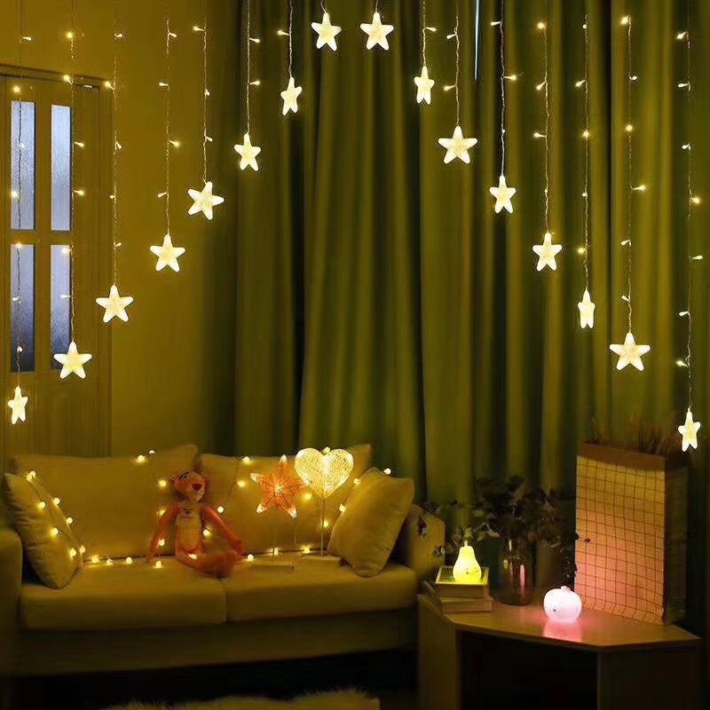 16 colgando luces de cortina