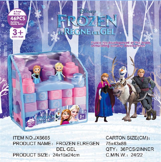 Children's educational building blocks Ice and Snow Princess series