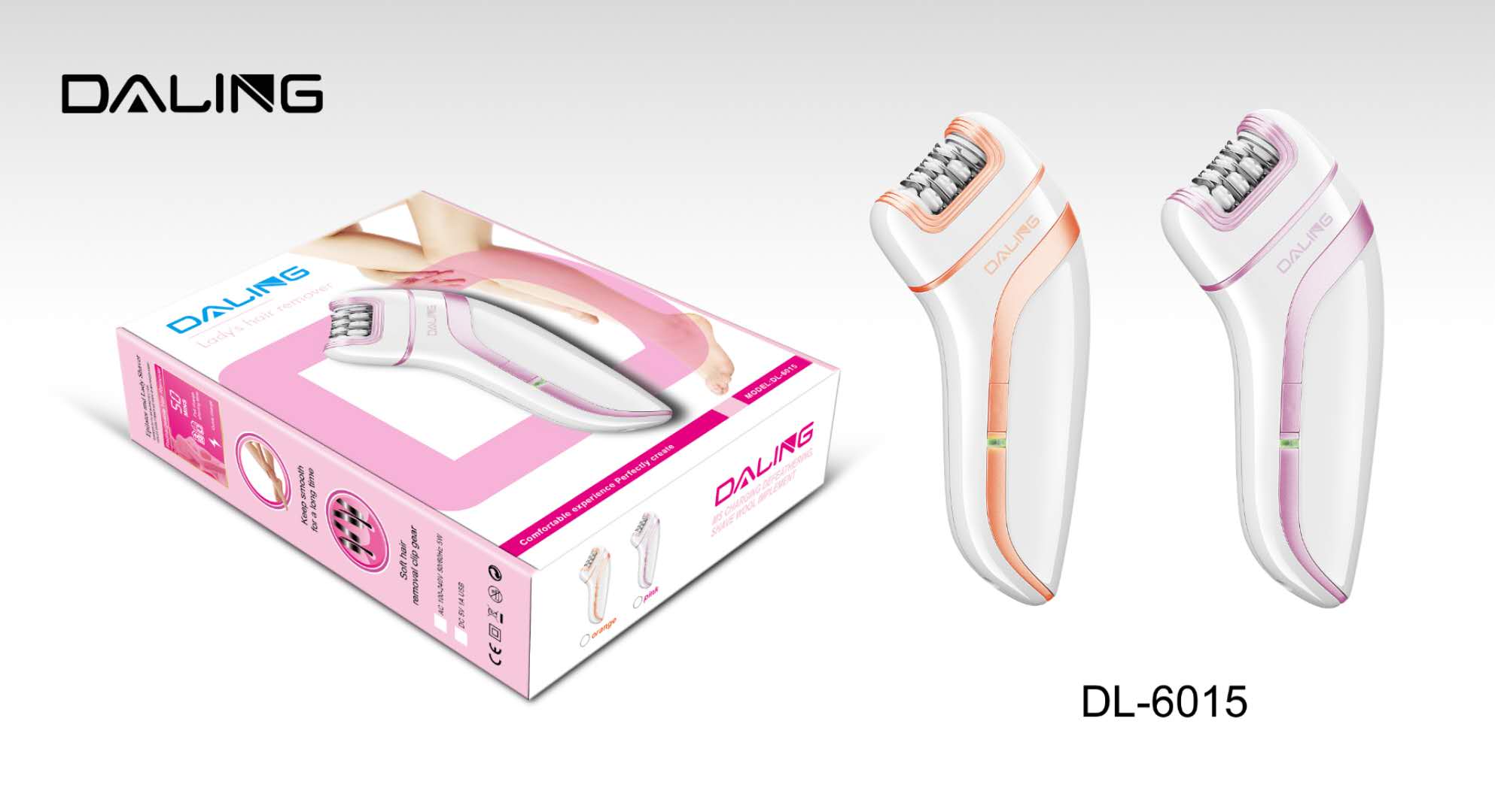 Darling DL-6015 ladies USB charging puller Shaving machine Shaver hair remover with lights across the border