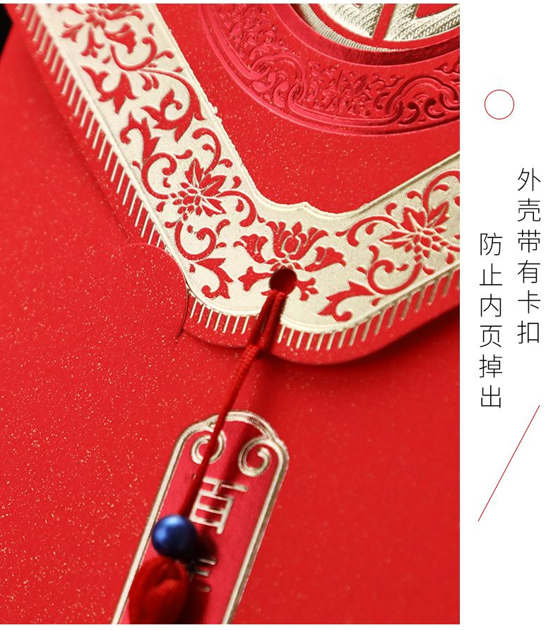 结婚请柬喜帖婚礼中国风2020创意请帖婚宴邀请函中式婚庆用品产品图