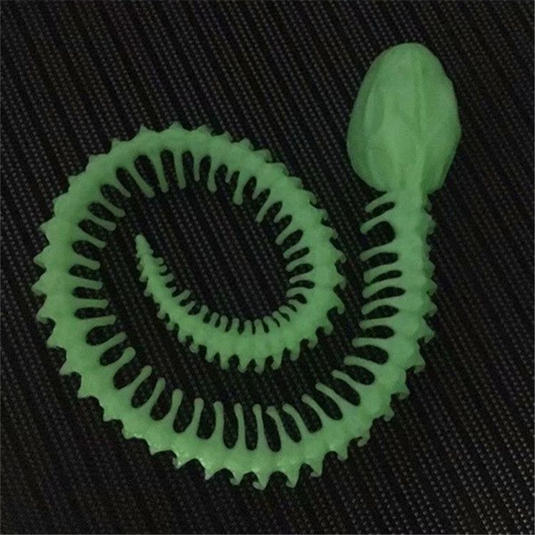 Funny and realistic luminous snake skeleton Halloween parody decoration, bar parody ornament Specification image