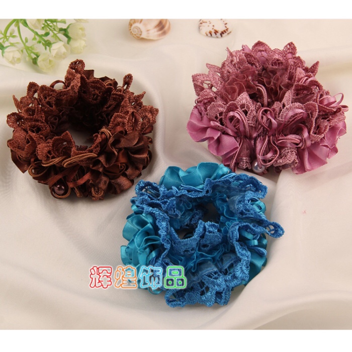 韩国发圈女生发饰布艺花朵发布圈头花发绳头饰 厂家直销细节图