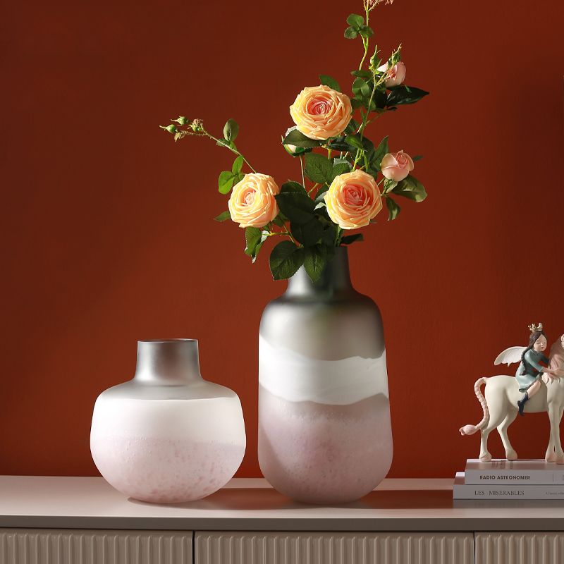 Xu Yang glass vase flower arrangement simple living room table model room flower arrangement soft decoration thumbnail