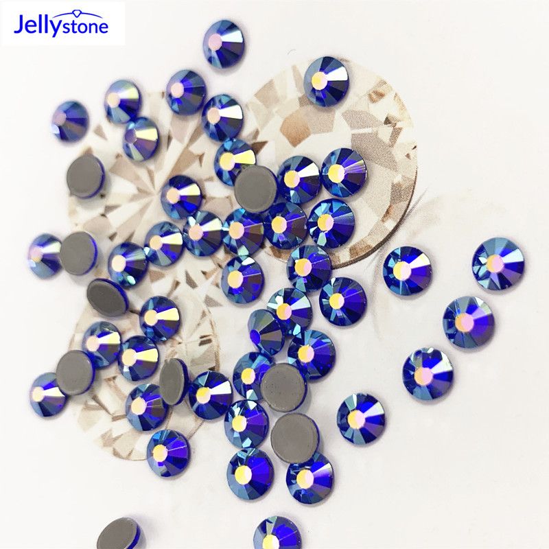 Jellystone2020 Fashion Color Ss6 Deep Blue Ab Glass Flat Bottom Drill Can Be Divided Nail Jewelry Manufacturers