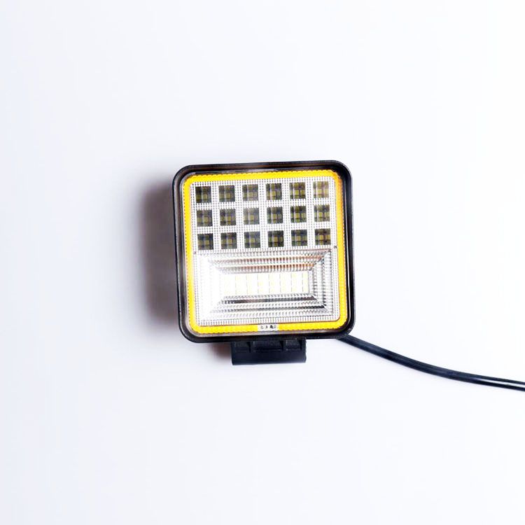 126W Square Work Light Square Work Light With Aperture Work Light Specification drawing