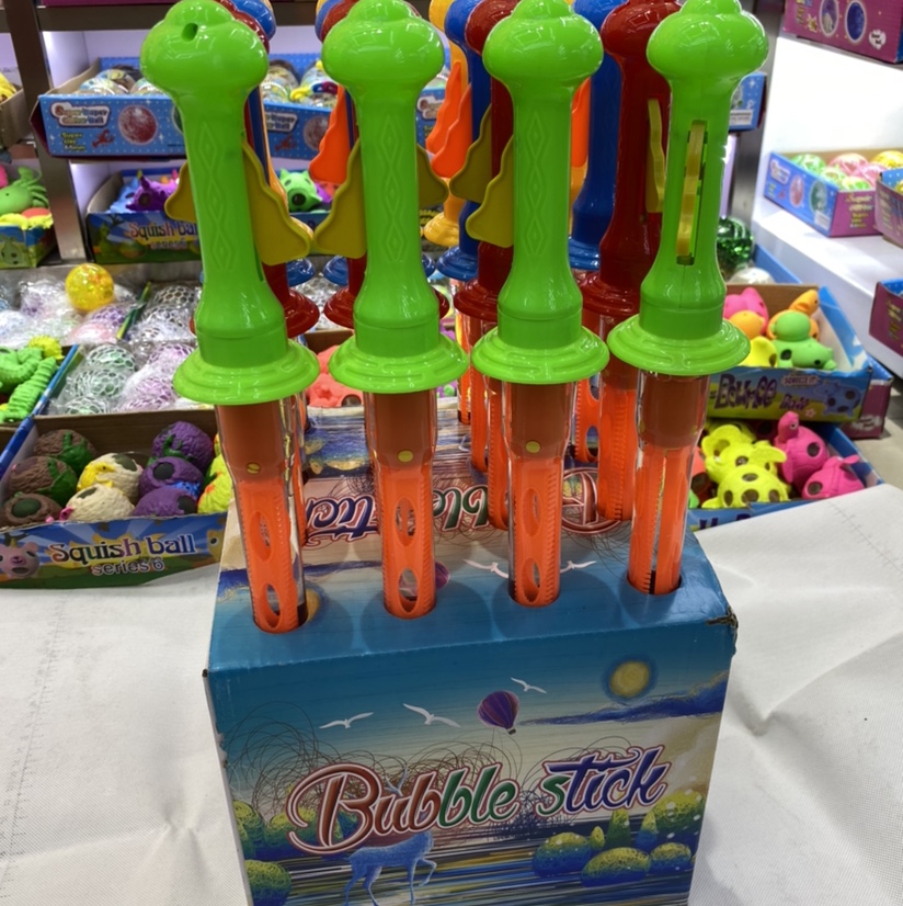 The 46CM double-purpose, double-bubble, sword-shaped, and multi-color bubble sticks are selling well at the street stall