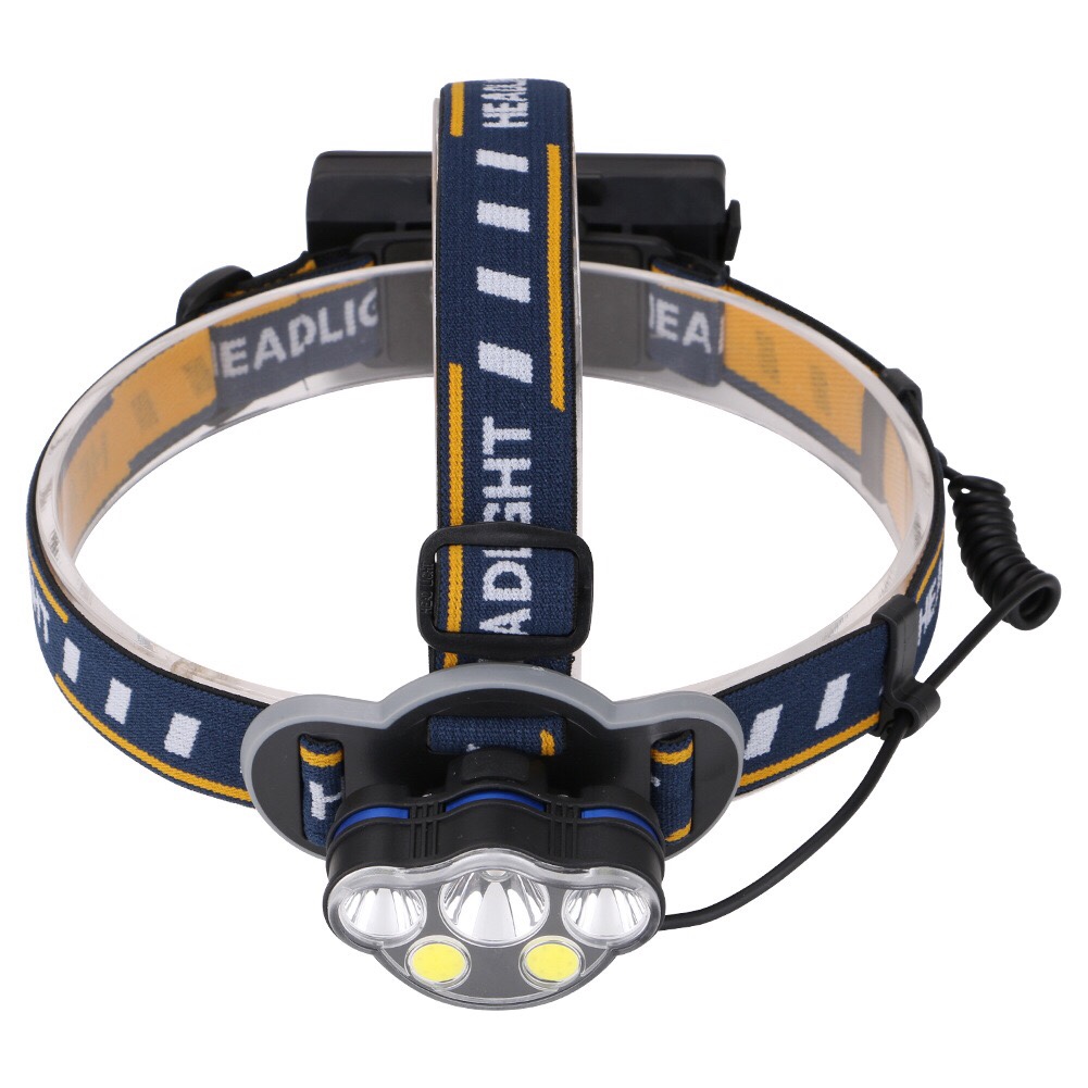 New Strong Bald Head Light 5Led Headlight High-Power Charging Long-Range Headlight Specification drawing