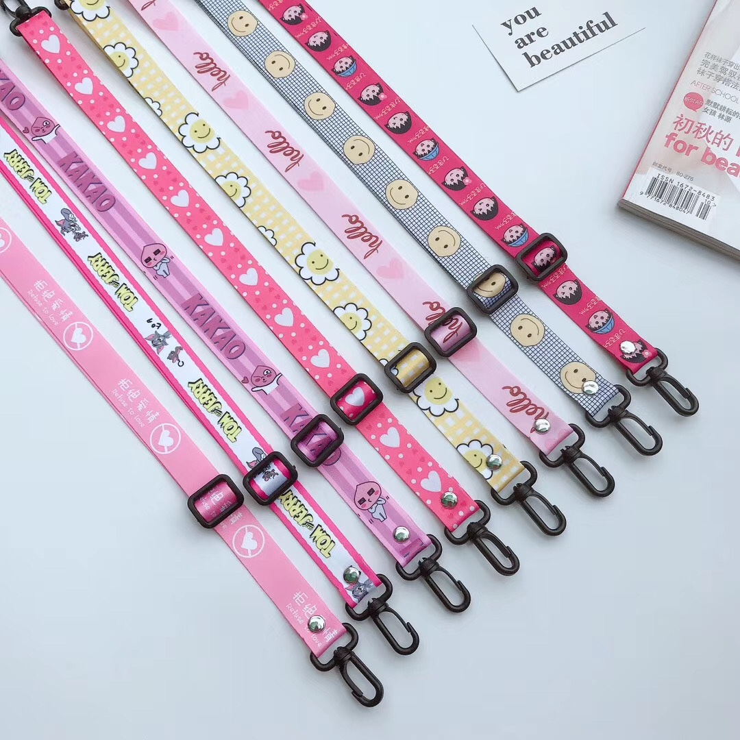 2.0 transferencia de calor cartoon mobile lanyard tarjeta de identificación lanyard caso del teléfono puede ser personalizado con el patrón del cliente undefined