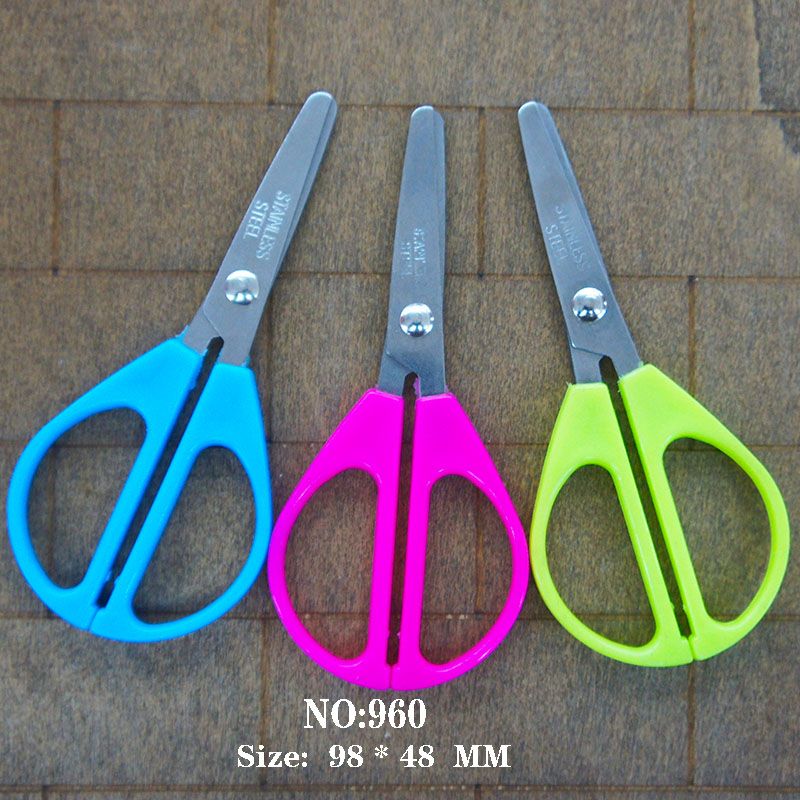 自产自销 供应剪刀 紫荆花剪刀 学生剪960A白细节图