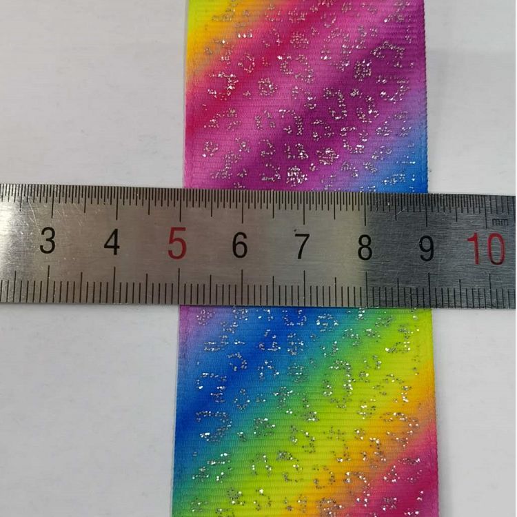 Webbing Ribbon Polyester Ribline Belt Heat Transfer Sprinkle Gold Silver Powder Manufacturers Direct Webbing Custom Spot Wholesale undefined