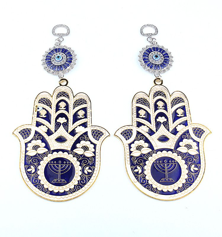 New Islamic style pendant blue Turkish alloy drop oil palm pendant wall pendant ornament thumbnail