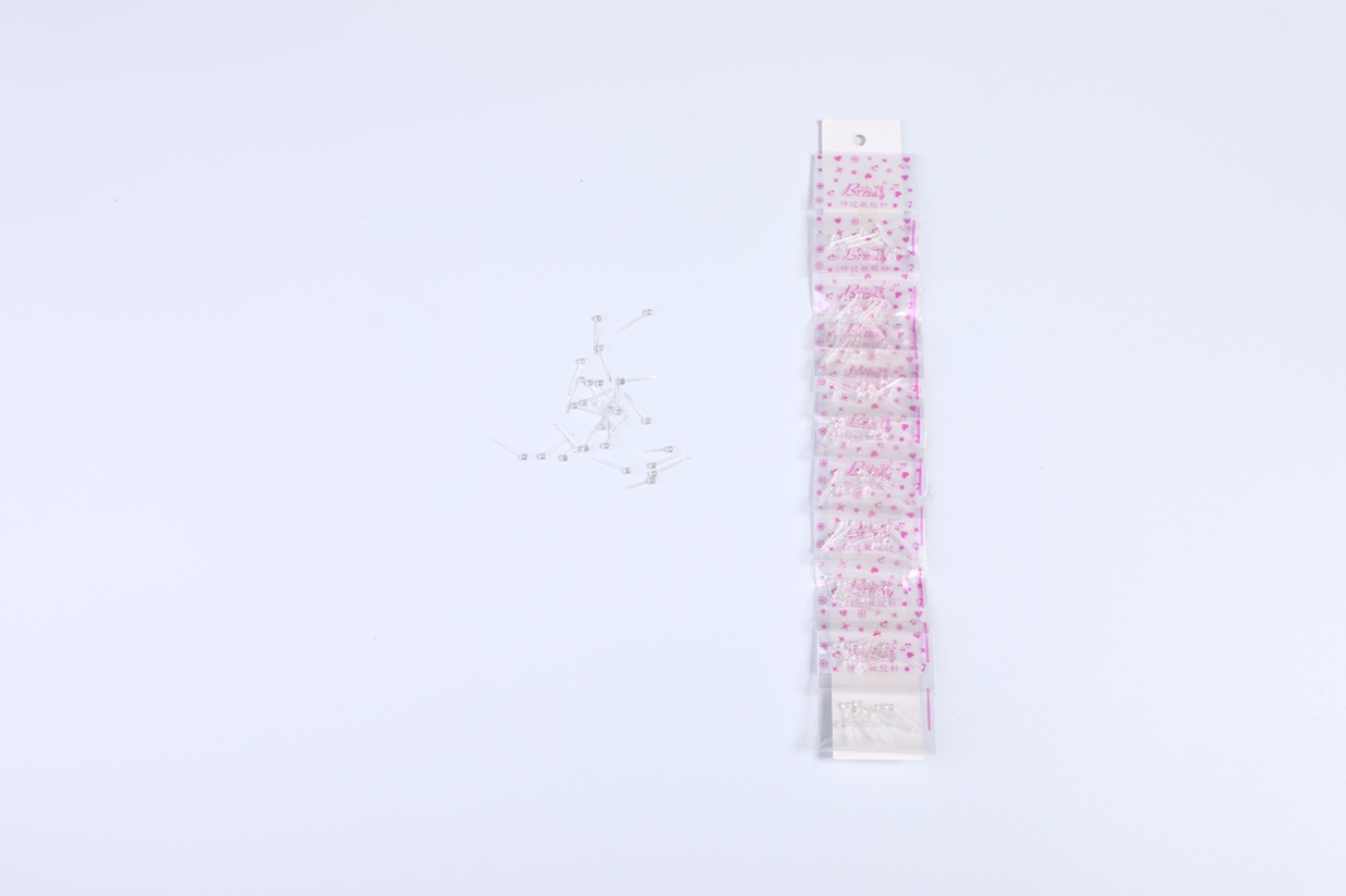 Ear stud for ear care and anti-allergy, matchstick ear rod, plastic ear stud, round head, Doudou Bilong -57 Specification image