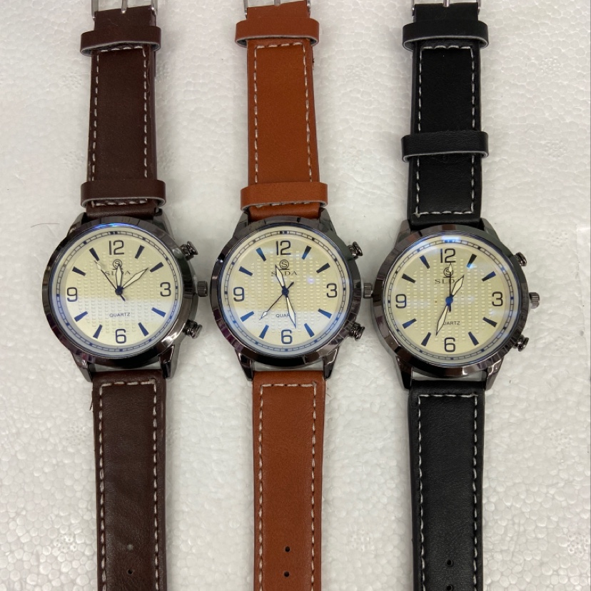 Classic and fashionable 14 men's leather strap watch details Picture