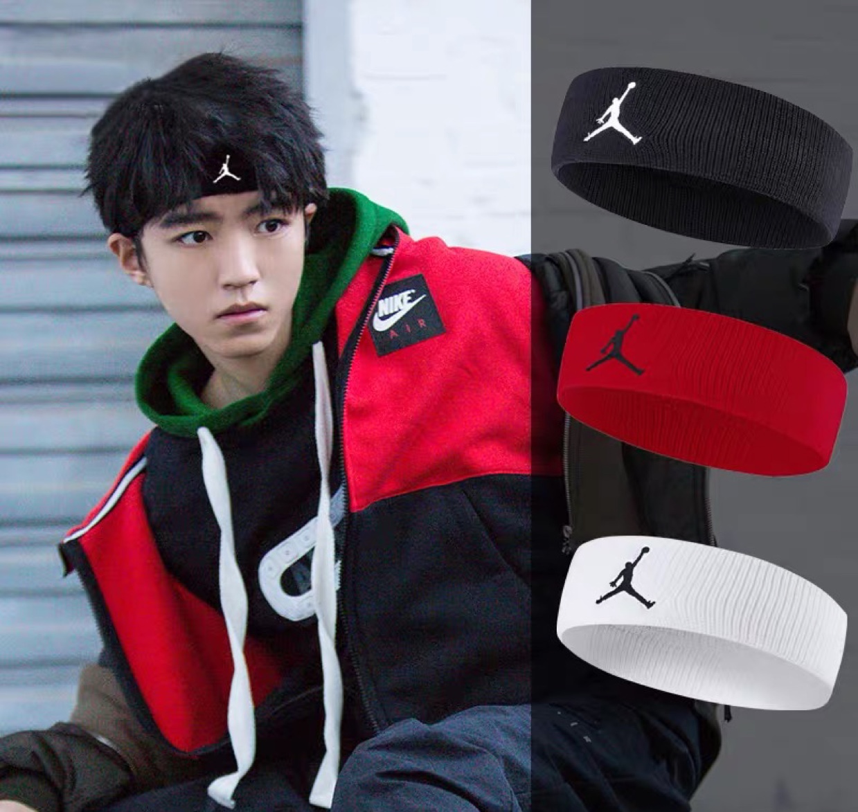Seamless Jacquard Sport Headband With Cotton Wicking Sweat